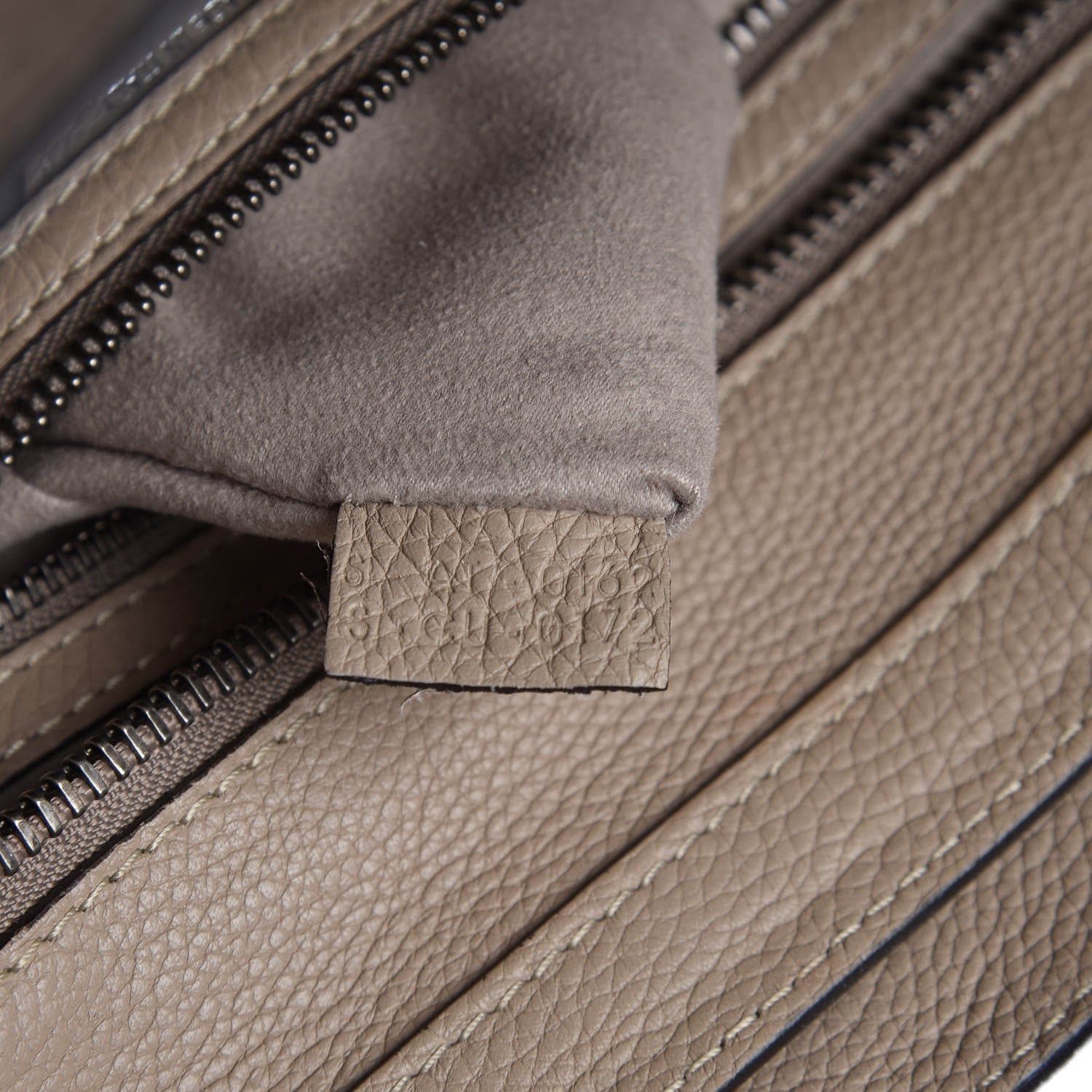 Celine Drummed Calfskin Micro Luggage Dune 7 of 11