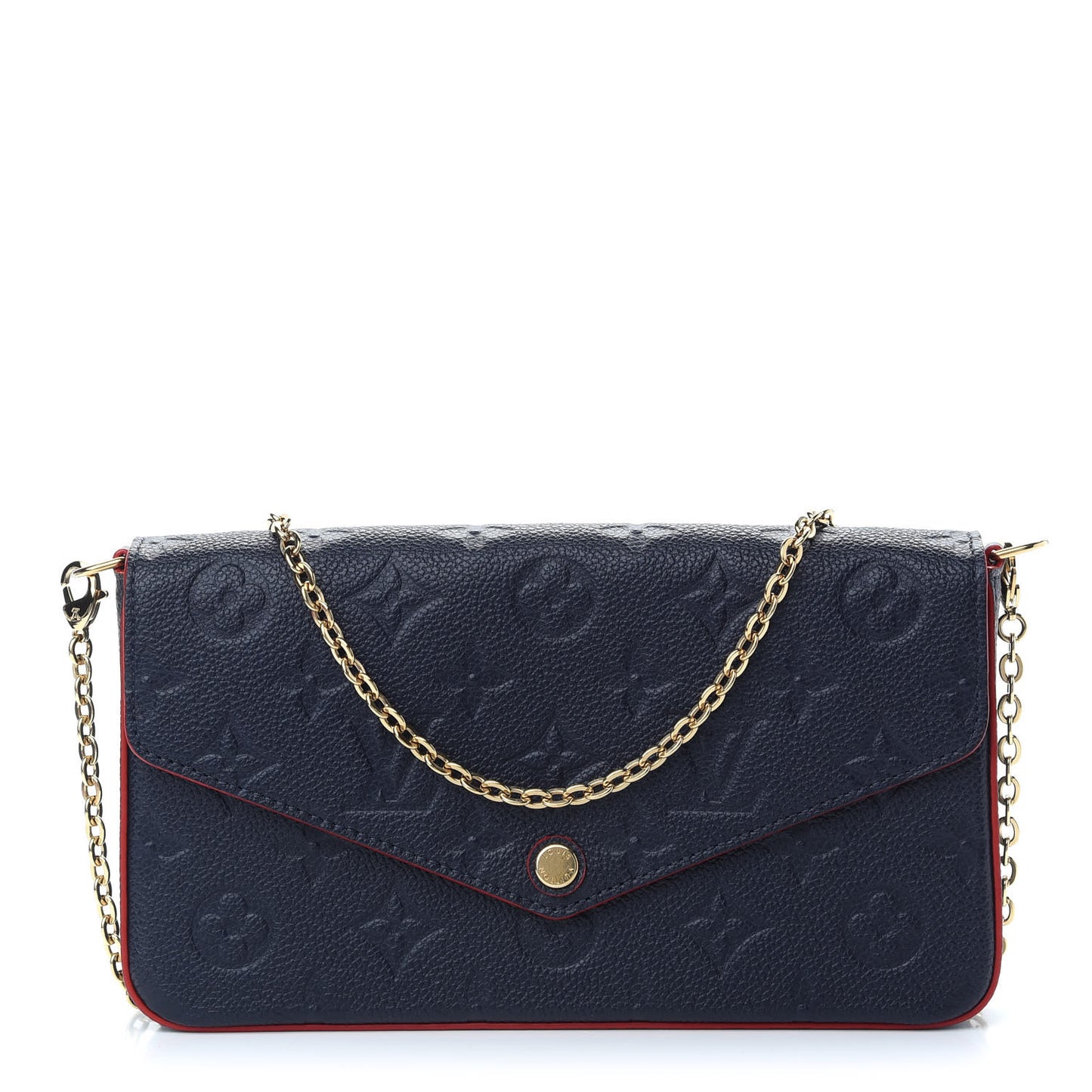 Empreinte Pochette Felicie Chain Wallet Marine Rouge