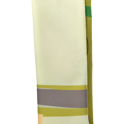 Hermes Silk Sea Surf and Fun Twilly Absinthe Jaune 3 of 7