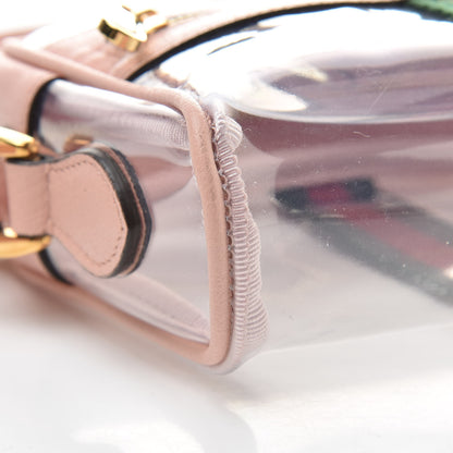 Gucci Vinyl Web Mini Ophidia Transparent Shoulder Bag Perfect Pink 9 of 11