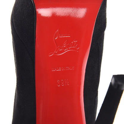 Christian Louboutin Suede Bianca Botta 140 Knee Boots 39.5 Black 8 of 11