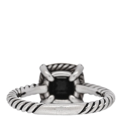 David Yurman Sterling Silver 18K Yellow Gold Diamond Black Onyx 7mm Petite Chatelaine Ring 54 7 4 of 7