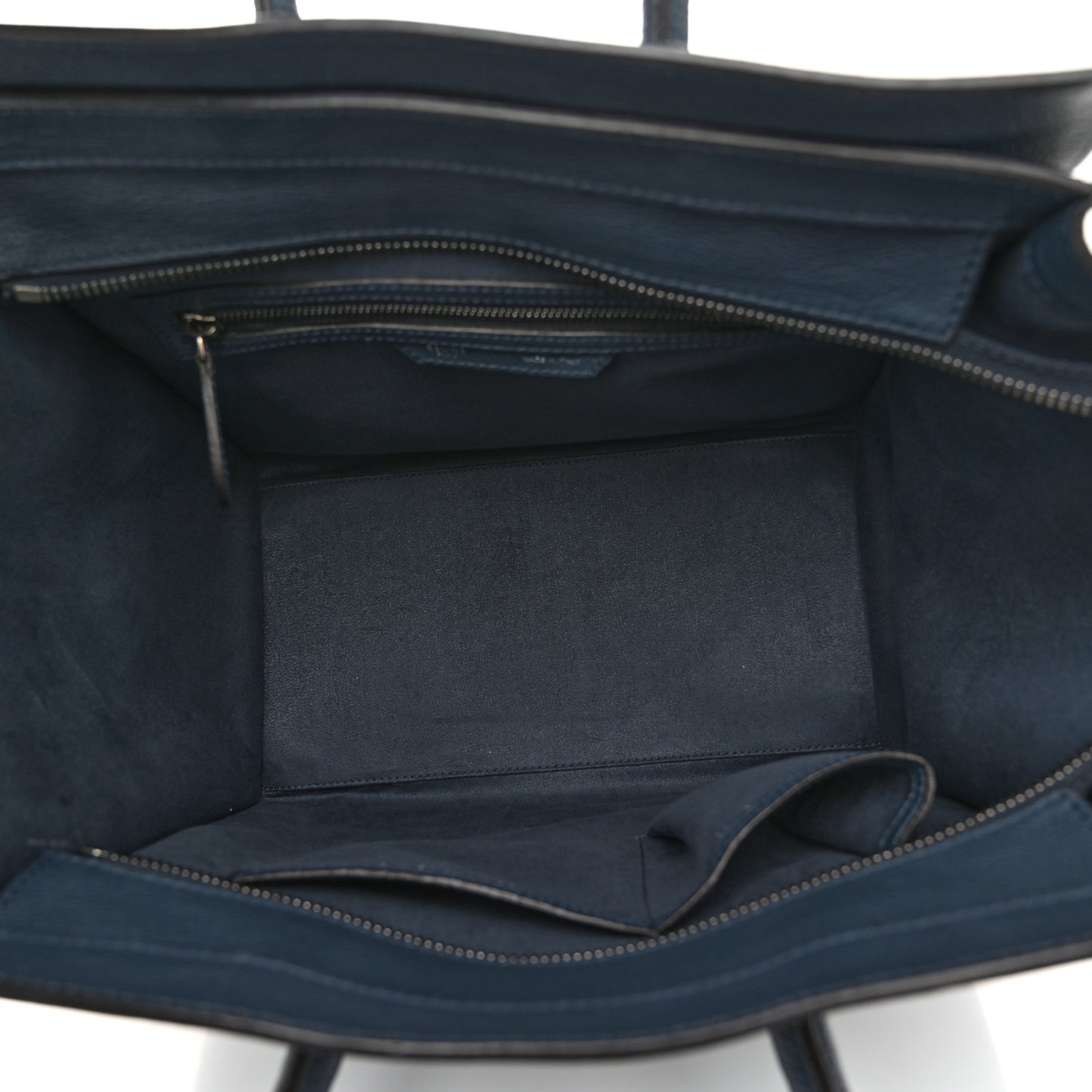 Drummed Calfskin Mini Luggage Blue