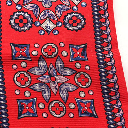 Louis Vuitton Silk Monogram Giant Lvrtual Flowers Bandeau Red 4 of 4