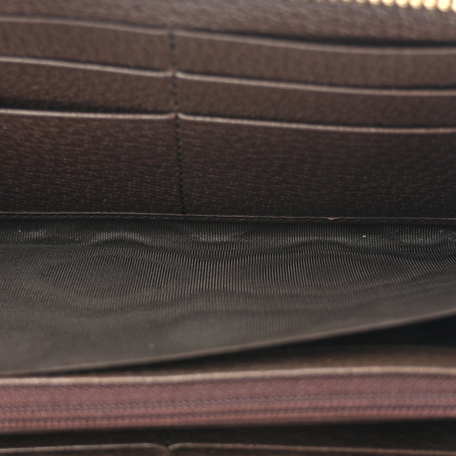 Gucci GG Supreme Monogram Web Ophidia Zip Around Wallet Brown 5 of 9