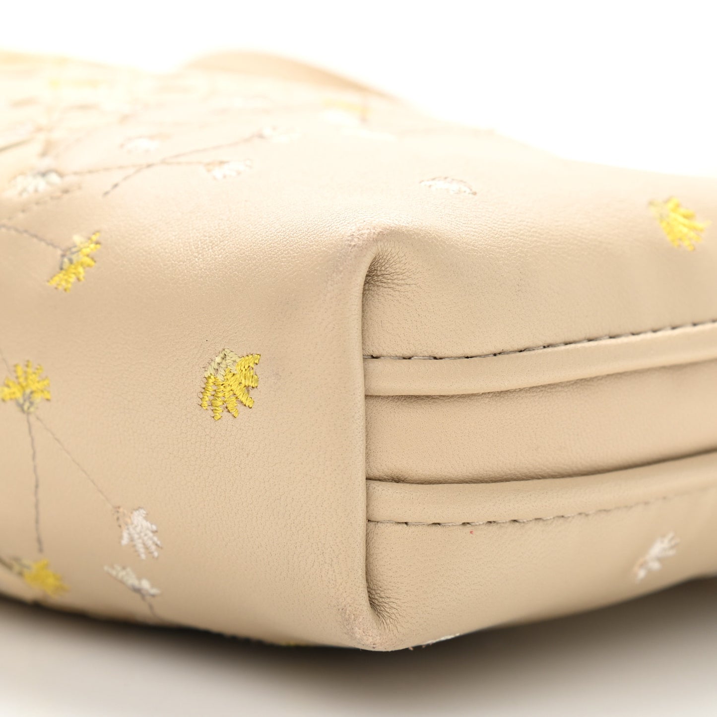 Nappa Intrecciato Floral Embroidered Pillow Crossbody Messenger Mink Multicolor