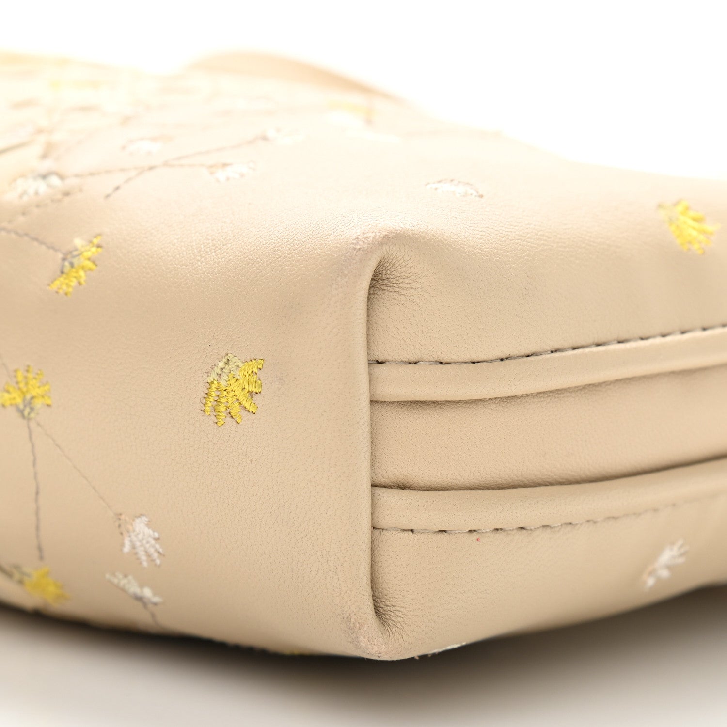 Bottega Veneta Nappa Intrecciato Floral Embroidered Pillow Crossbody Messenger Mink Multicolor 10 of 10