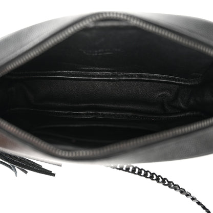 Saint Laurent Grain De Poudre Matelasse Monochrome Monogram Mini Lou Camera Bag Black 5 of 11