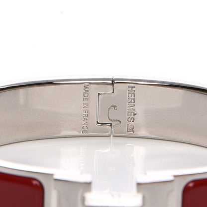 Hermes Enamel Narrow Clic Clac H Bracelet PM Rouge Amarante 5 of 5