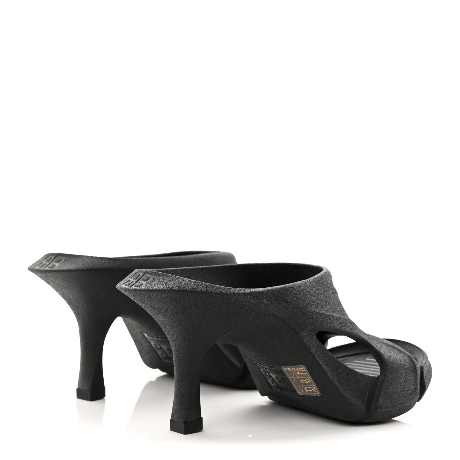 Balenciaga Rubber Womens Mold Slide Sandals 38 Black 5 of 7