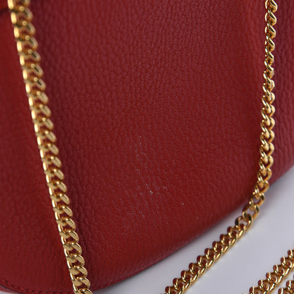 Chloe Grained Lambskin Mini Drew Shoulder Bag Plaid Red 12 of 12