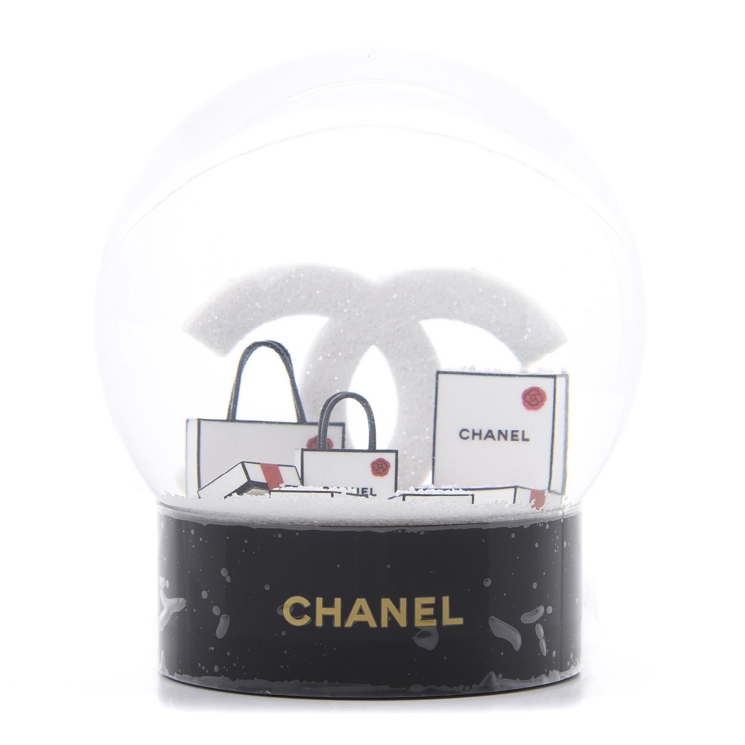 Chanel Glass CC Shopping Bag Snow Globe 1 of 6