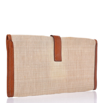 Hermes Toile Peau Porc Jige Elan 29 Clutch 3 of 10