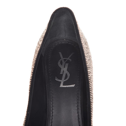 Saint Laurent Pony Hair Tribtoo 80 Pumps 39.5 Black White 9 of 10