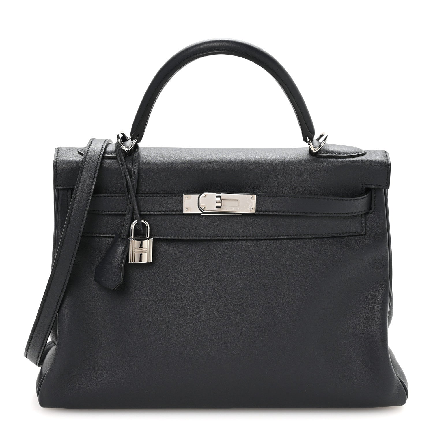 Hermes Swift Horseshoe Kelly Retourne 32 Bleu Obscur 7 of 10