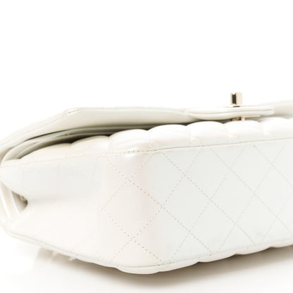 Chanel Iridescent Lambskin Quilted Medium Double Flap Ivory 10 of 11