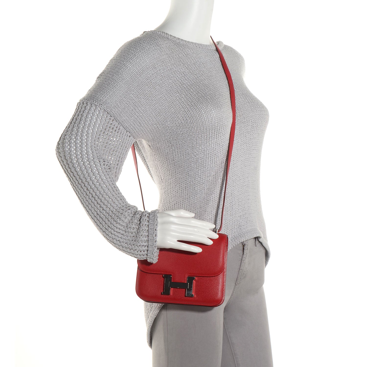 Hermes Epsom Constance 18 Rouge Casaque 2 of 12