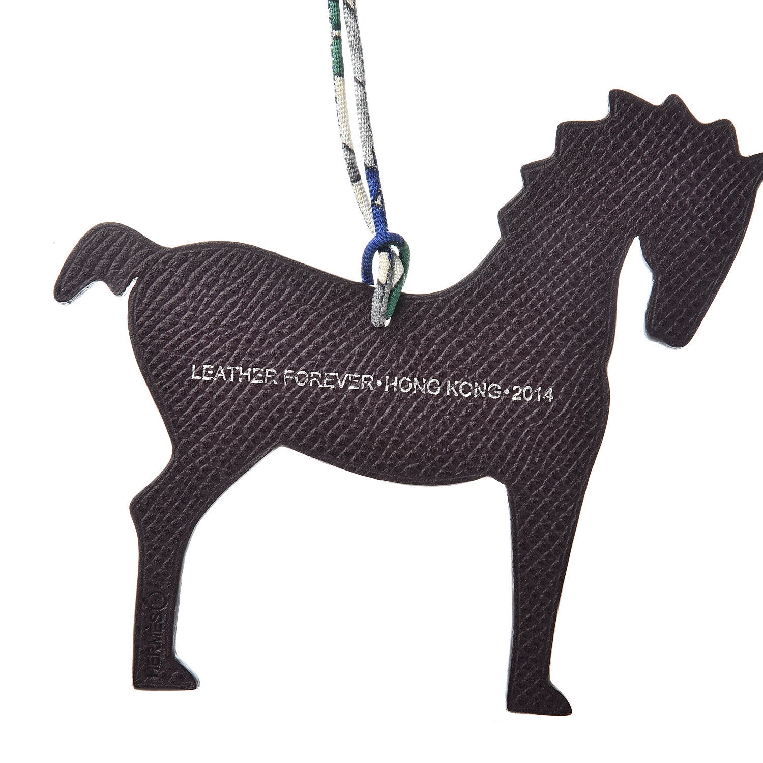 Hermes Epsom Togo Petit H Horse Bag Charm Raisin Bambou 3 of 5