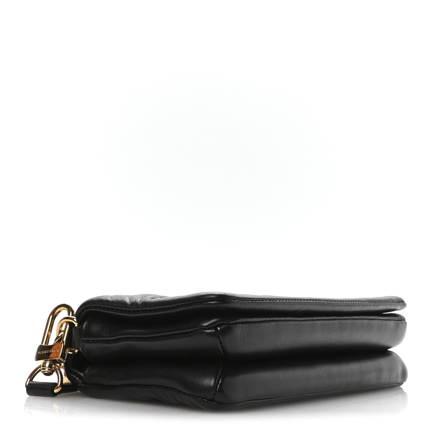 Lambskin Embossed Monogram Pochette Coussin Crossbody Black