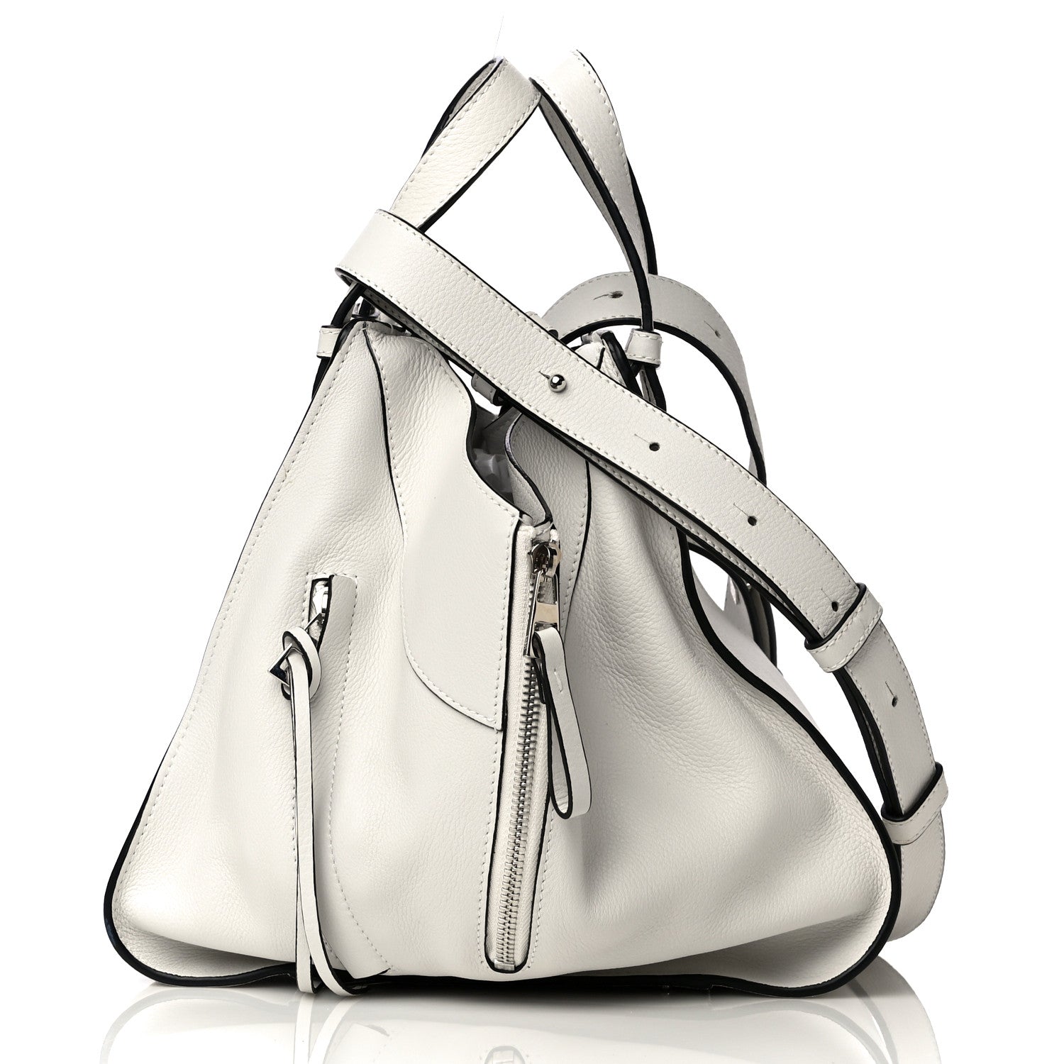Loewe Grained Calfskin Small Hammock Shoulder Bag Soft White 12 of 19