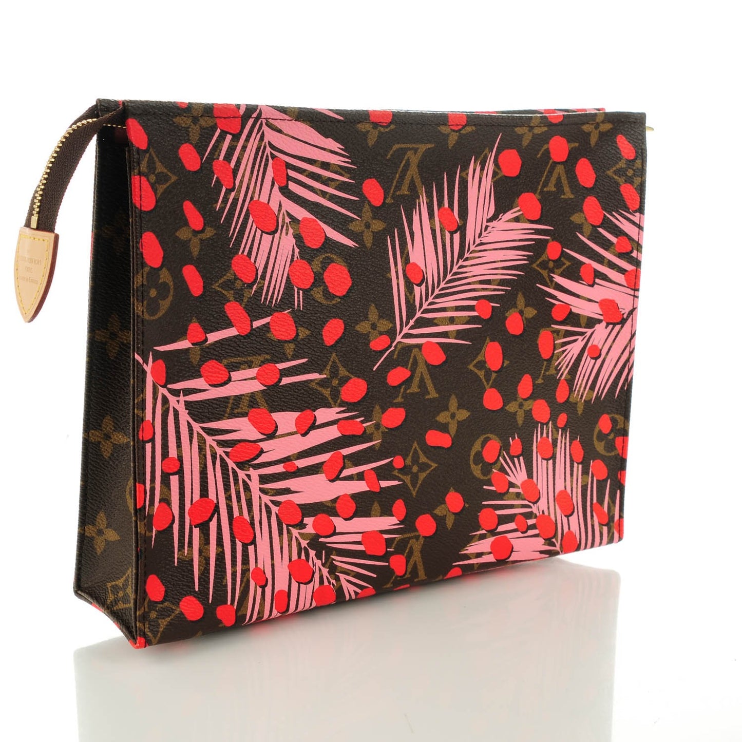 Monogram Jungle Dots Toiletry Pouch 26 Sugar Pink Poppy