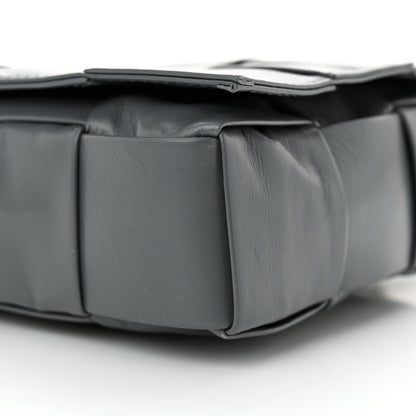 Bottega Veneta Paper Calfskin Maxi Intreccio Small Cassette Crossbody Bag Thunder 10 of 11