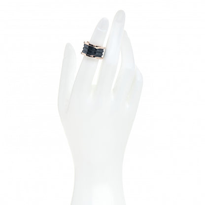Bulgari 18K Rose Gold Black Ceramic B.Zero1 Four-Band Ring 50 5.5 2 of 5