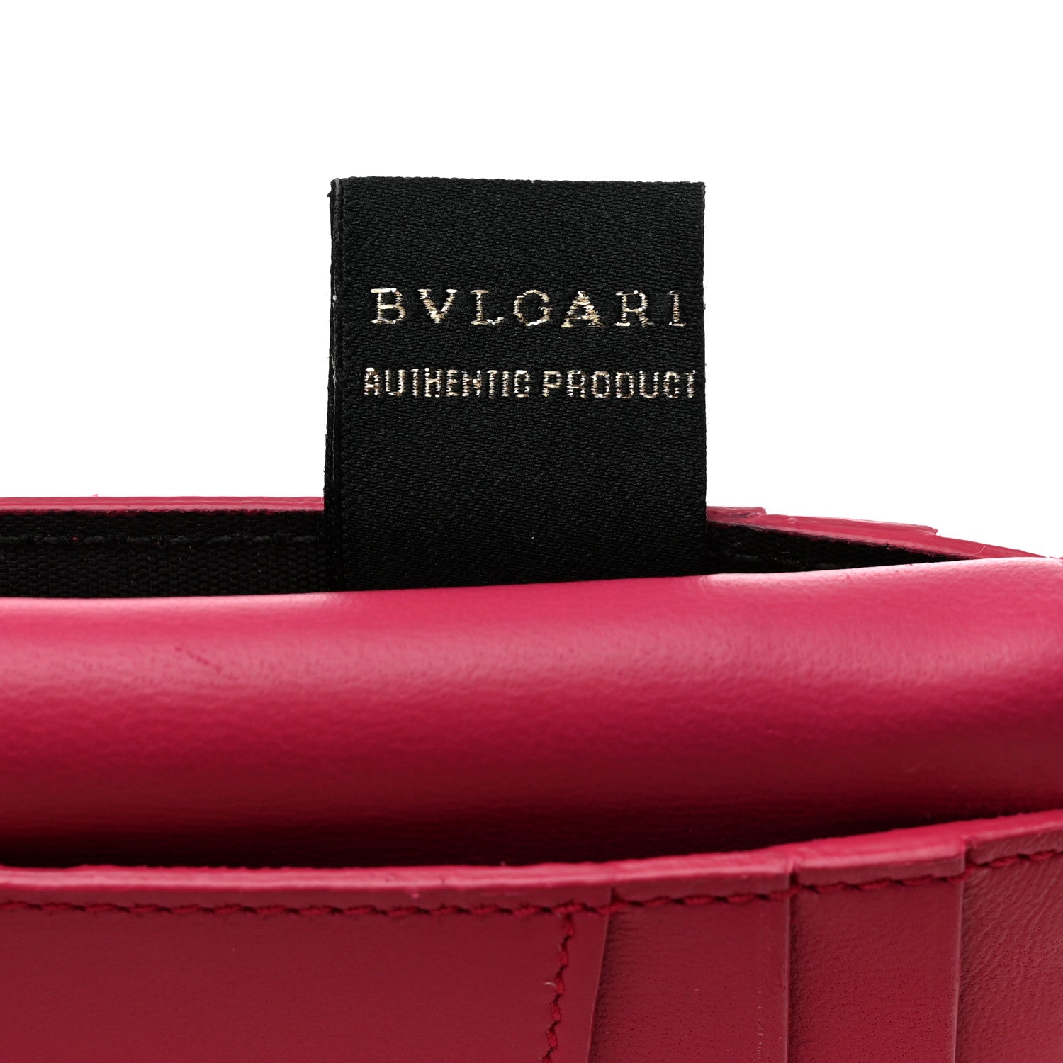 Bulgari Serpenti Calfskin Forever Card Case Coral 6 of 9
