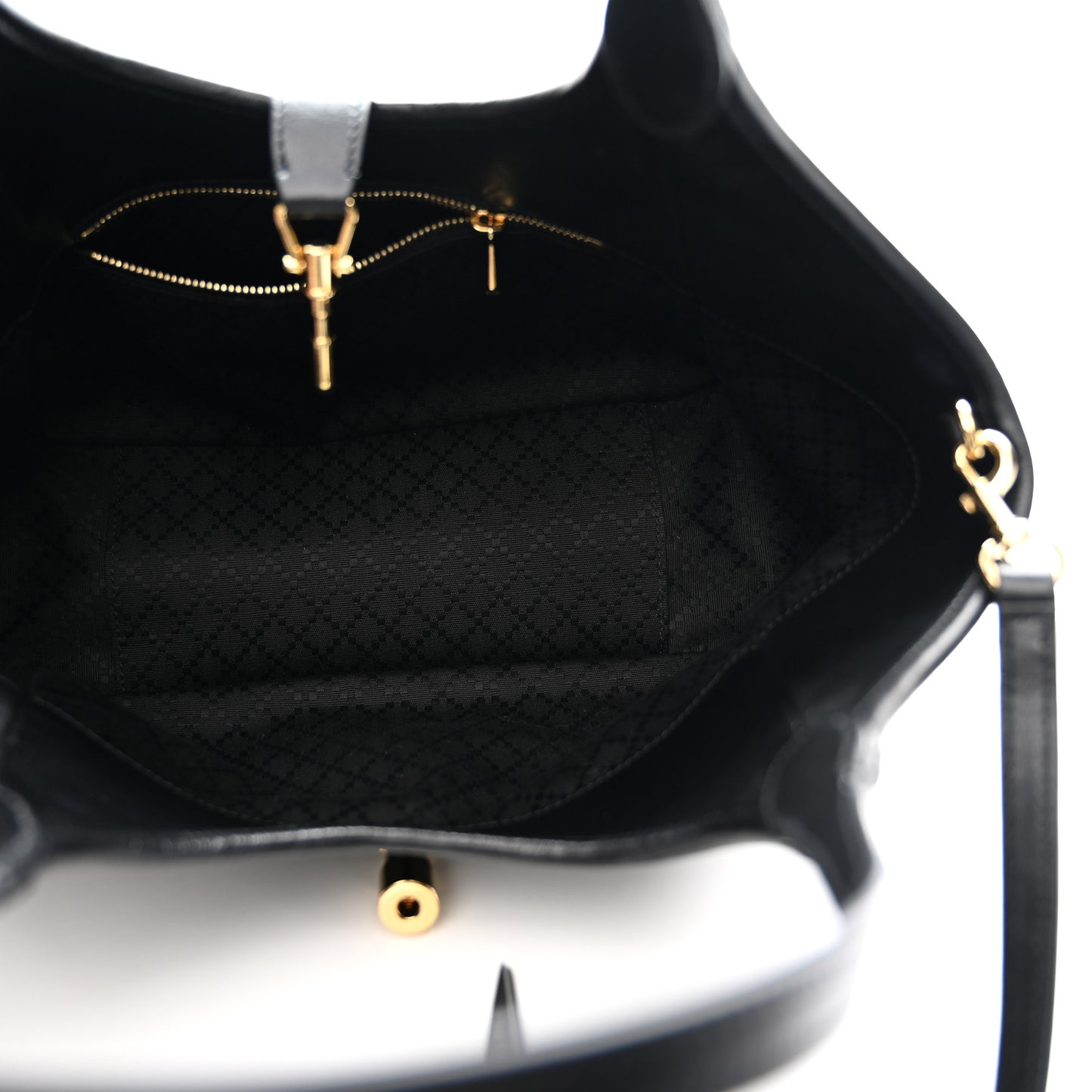 Soft Calfskin Small Mercato Tote Bag Black
