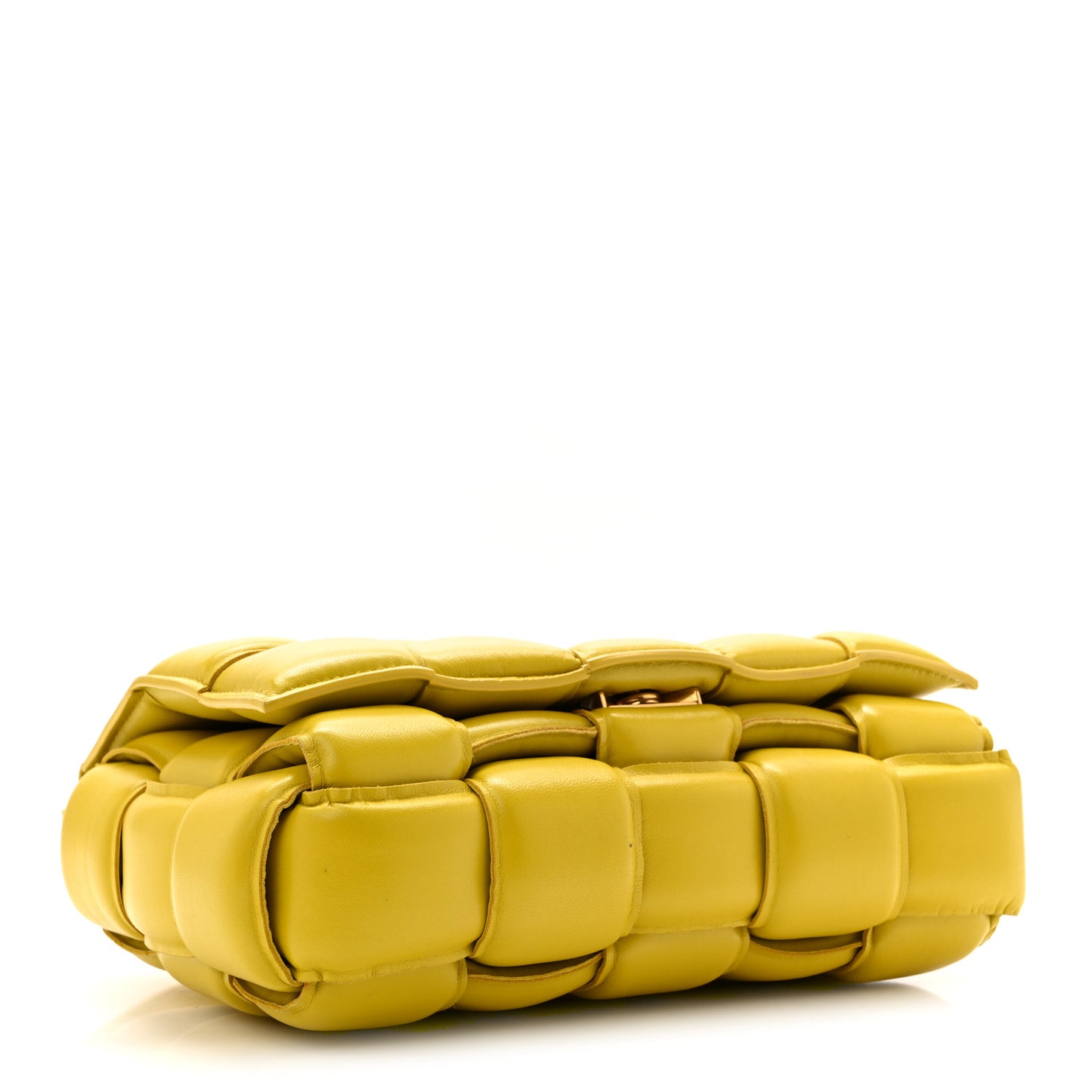 Nappa Maxi Intreccio Padded Cassette Crossbody Bag Buttercup