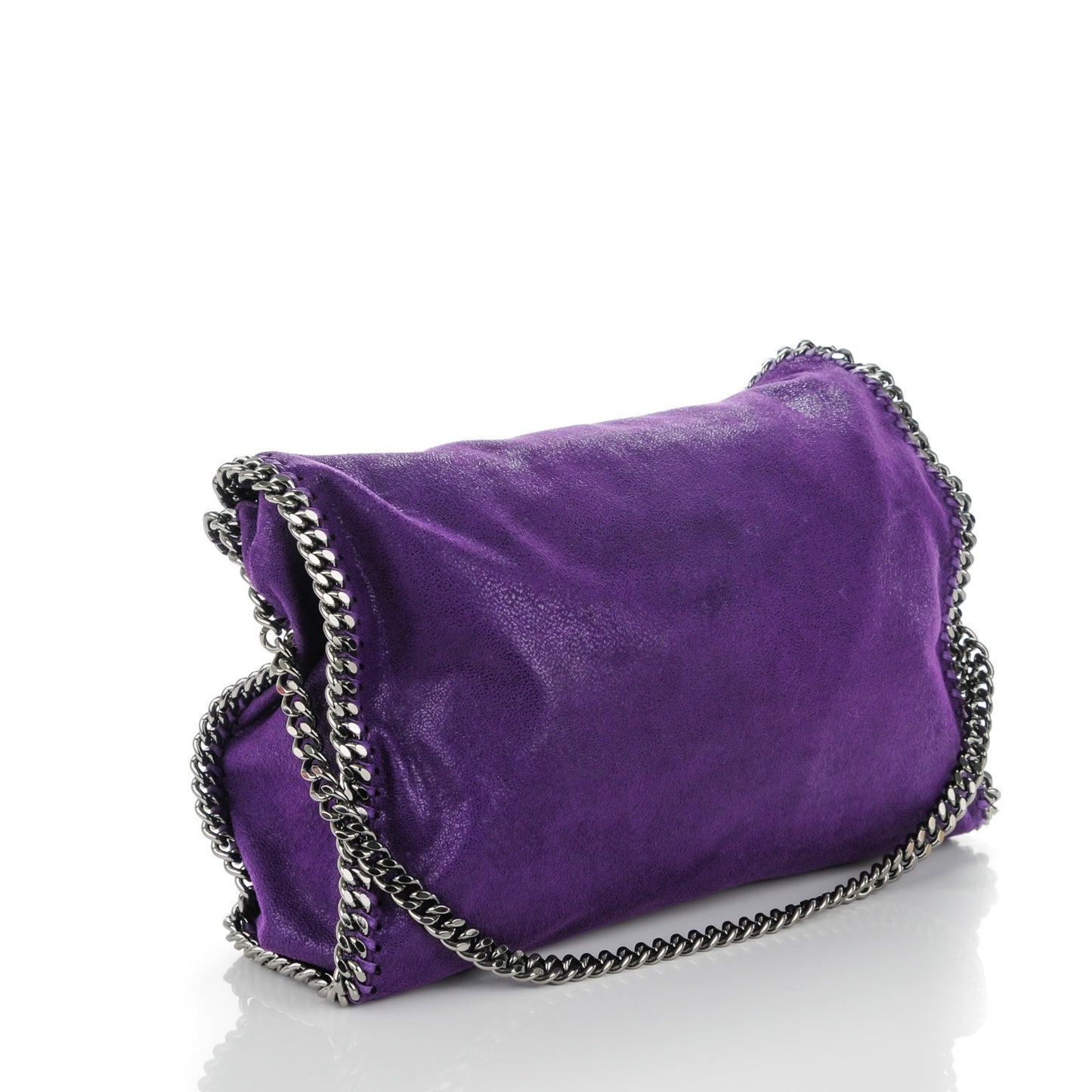 Shaggy Deer Falabella Fold Over Tote Bright Purple