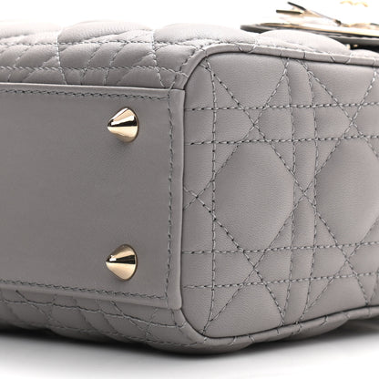 Christian Dior Lambskin Cannage Small My ABCDior Lady Dior Grey 10 of 10