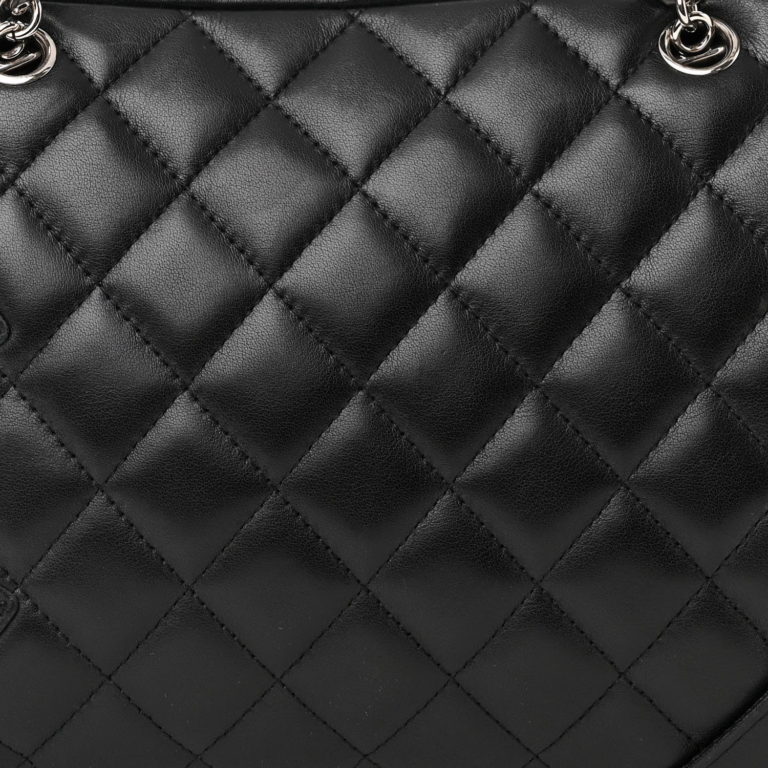 Chanel Calfskin Quilted Large Cambon Bowler Black 8 of 10
