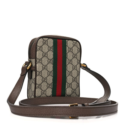 Gucci GG Supreme Monogram Web Mini Ophidia Messenger Brown 3 of 10