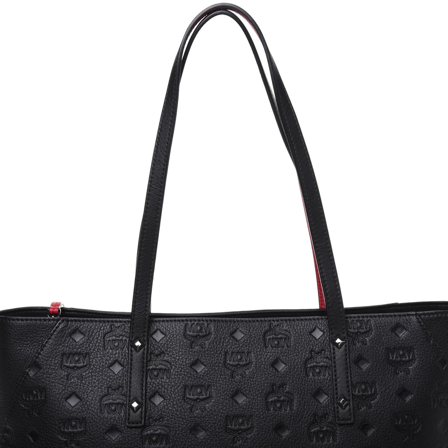 Calfskin Ottomar Monogram Medium Klara Shopper Tote Black