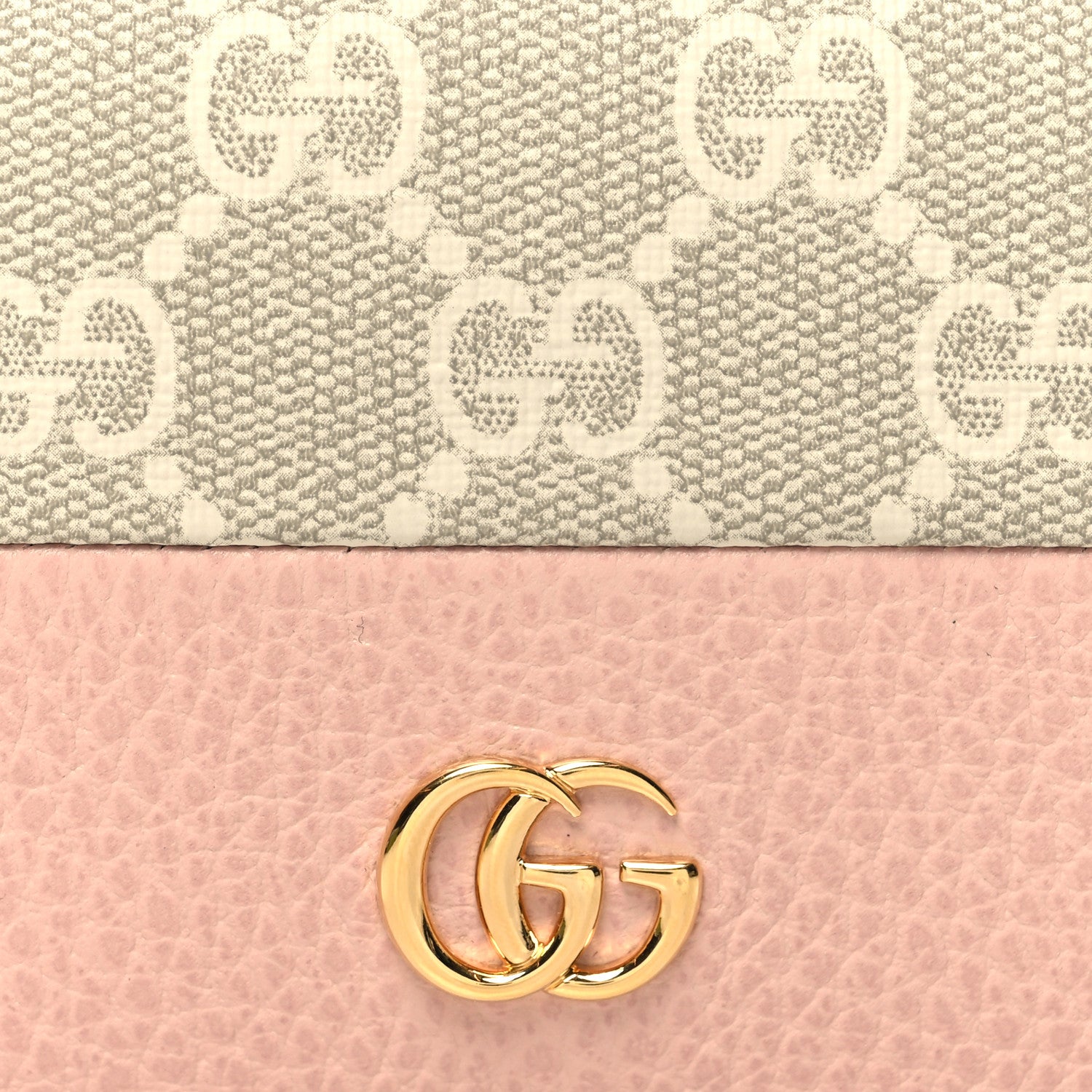 Gucci Dollar Calfskin GG Supreme Monogram GG Marmont Card Case Perfect Pink Beige Mystic White 9 of 11