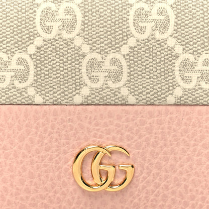 Gucci Dollar Calfskin GG Supreme Monogram GG Marmont Card Case Perfect Pink Beige Mystic White 9 of 11