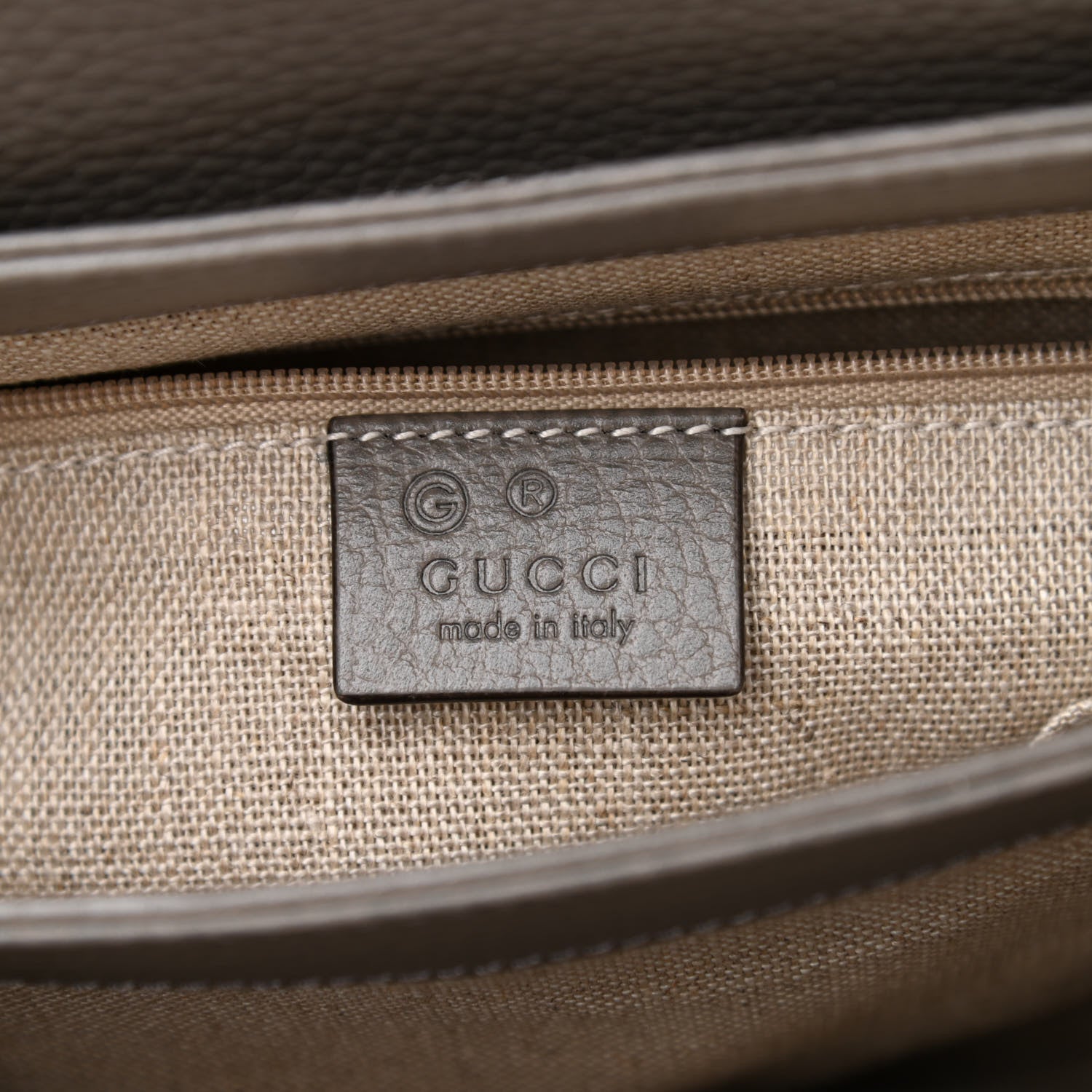 Gucci Dollar Calfskin Interlocking G Top Handle Shoulder Bag Loess 5 of 7