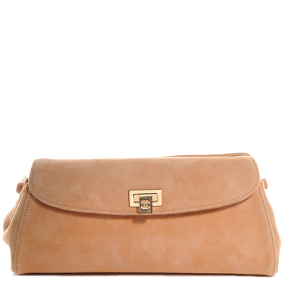 Chanel Suede Top Handle Flap Satchel Peach 1 of 7