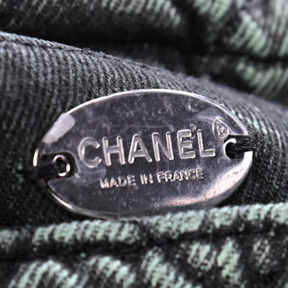 Chanel Denim Quilted Denimpression Flap Green Black 6 of 9