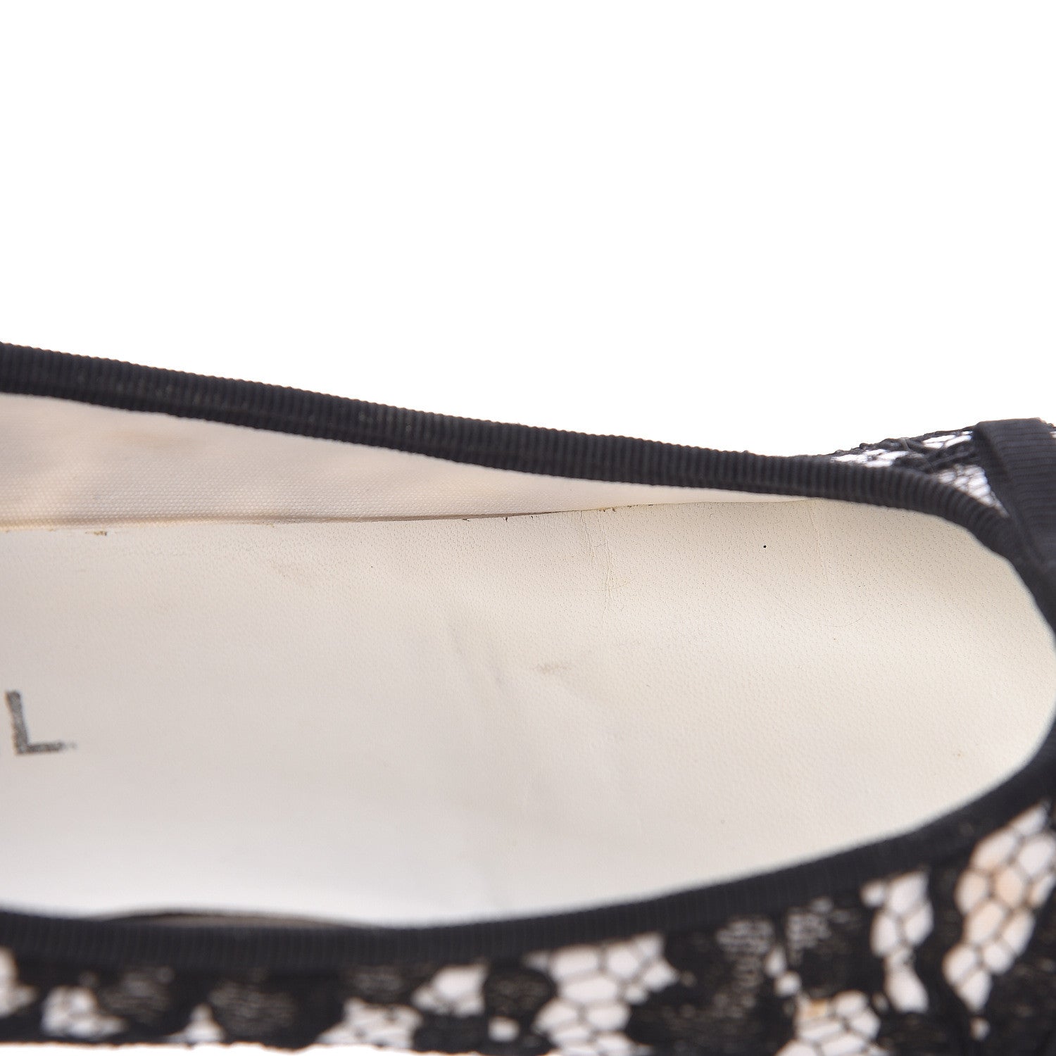 Chanel Lace Grosgrain Cap Toe CC Ballerina Flats 40.5 Black 15 of 16