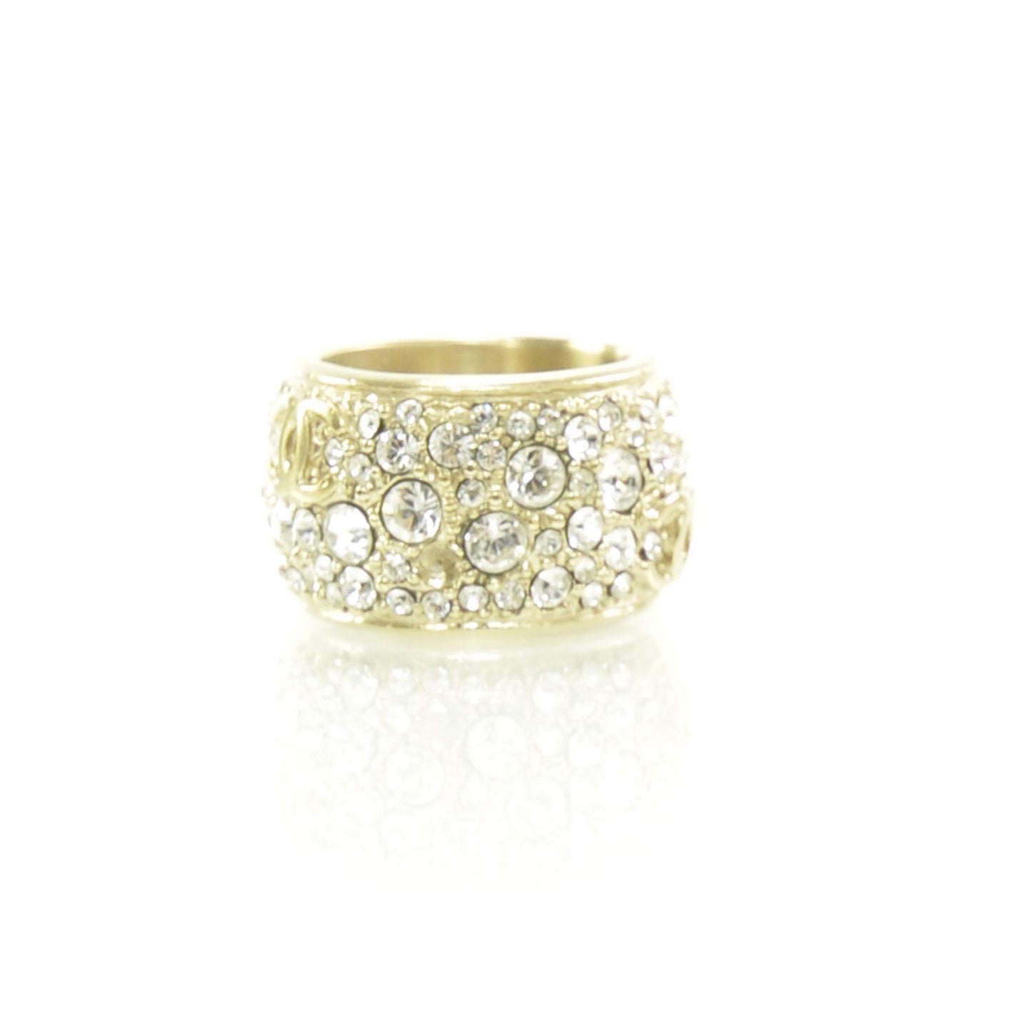 Crystal CC Ring 6.5 Gold