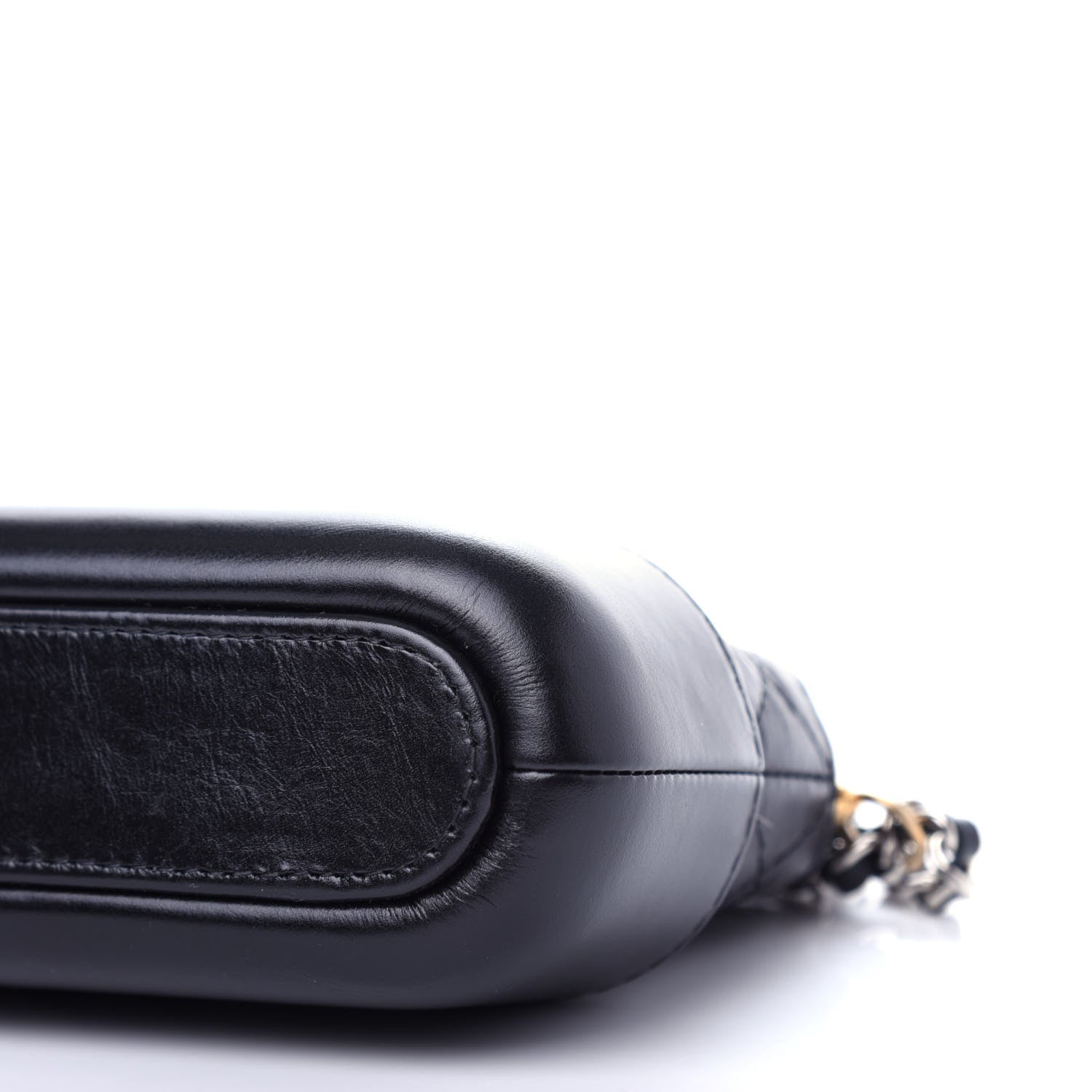 Chanel Aged Calfskin Quilted Small Gabrielle Clutch With Chain Black 12 of 13