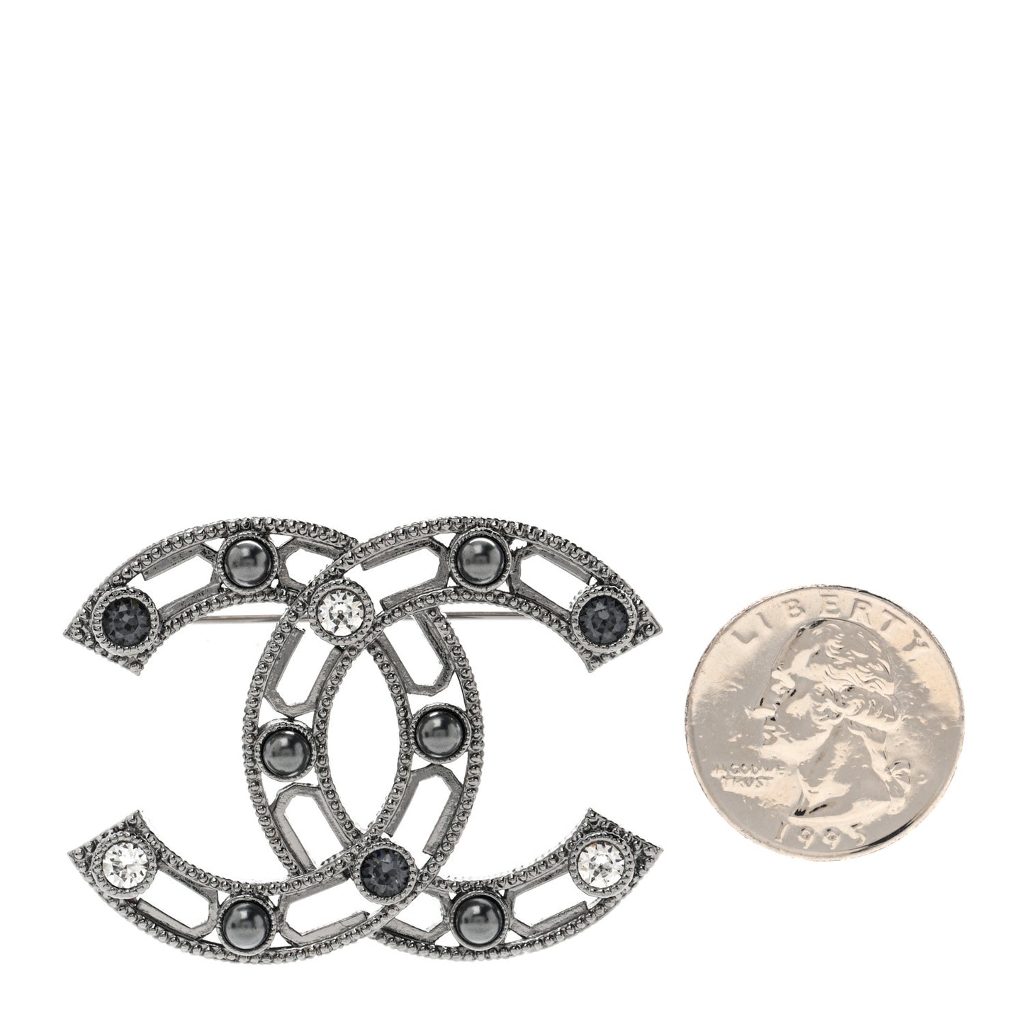 Ruthenium Crystal CC Brooch