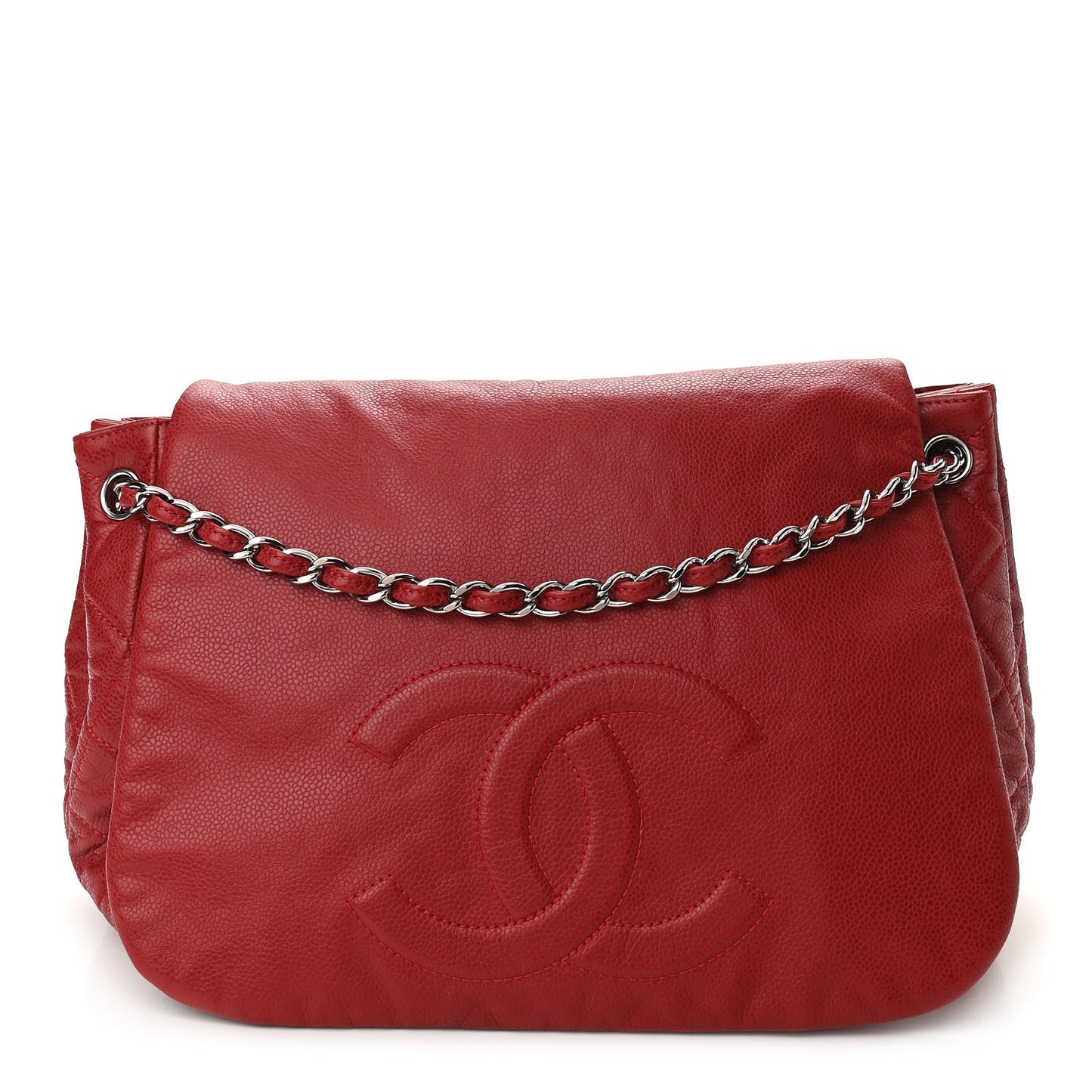 Caviar Timeless CC Accordion Flap Red