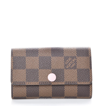 Louis Vuitton Damier Ebene Multicles 6 Key Holder Rose Ballerine 1 of 7