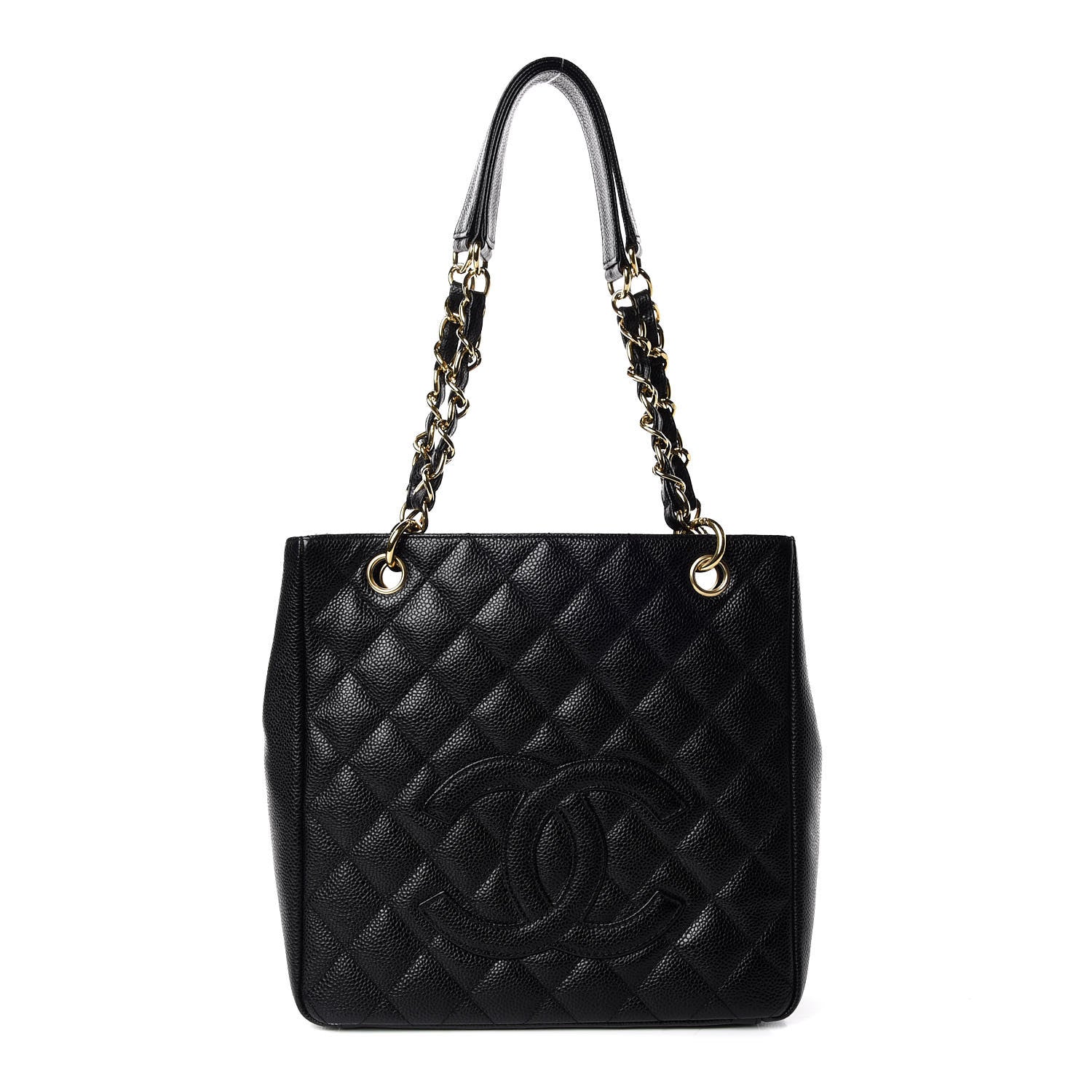 Chanel Caviar Quilted Petit Shopping Tote PST Black 1 of 10
