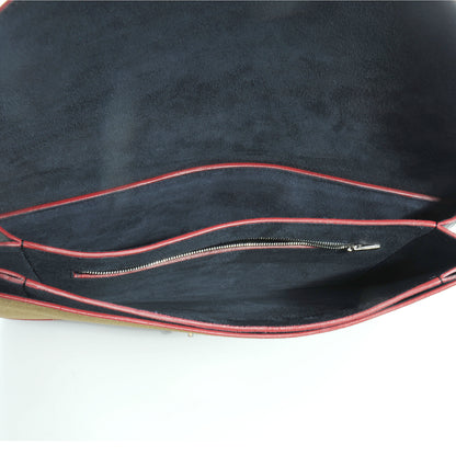 Celine Calfskin Suede Diamond Clutch Jungle 5 of 8