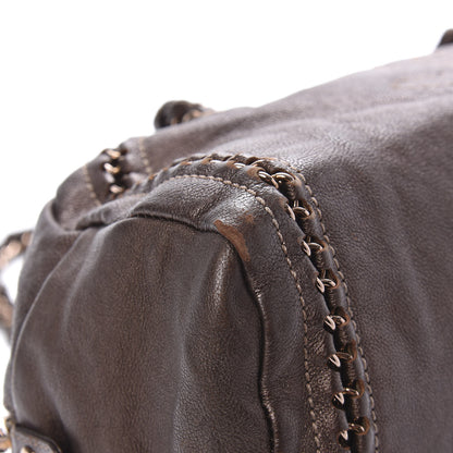 Chanel Goatskin Medium Luxe Ligne Bowler Brown 9 of 12