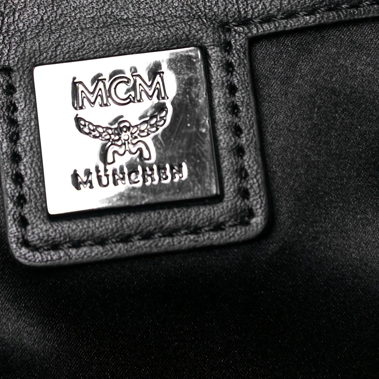 Calfskin Medium Studded Backpack Black